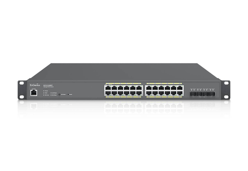 EnGenius: Cloud Managed 24 Port PoE+ Switch Gigabit 410W