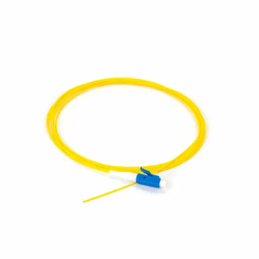 [LC/UPC/SM/0.9-1M] YHT: Pigtail, SM SX LC/UPC/G652D/0.9mm/1C/LSZH/Yellow/1M